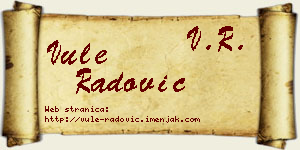 Vule Radović vizit kartica